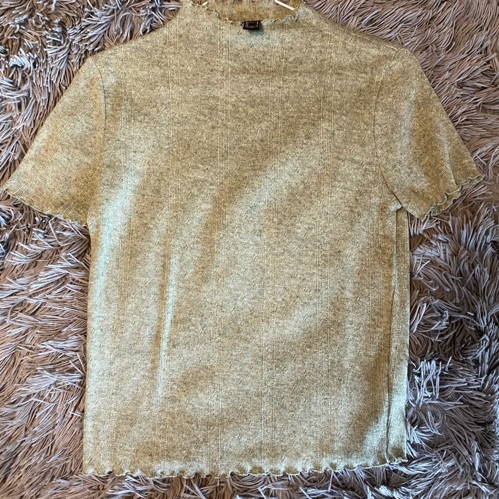 Mock Neck Short Sleeve Top